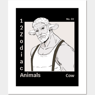 cow - 12 zodiac animals Posters and Art